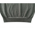 Men's Knitted Easy-care Wool V-neck Pullover